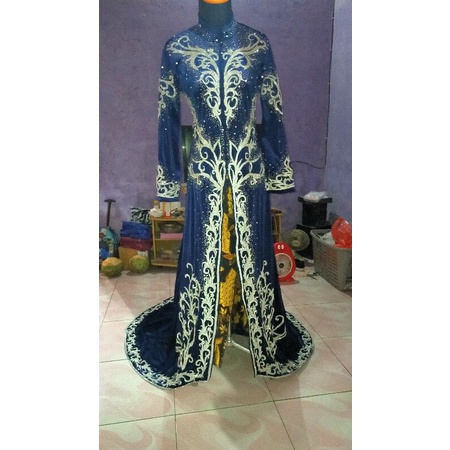 kebaya bludru pengantin/kebaya bludru ekor/kebaya bludru modern