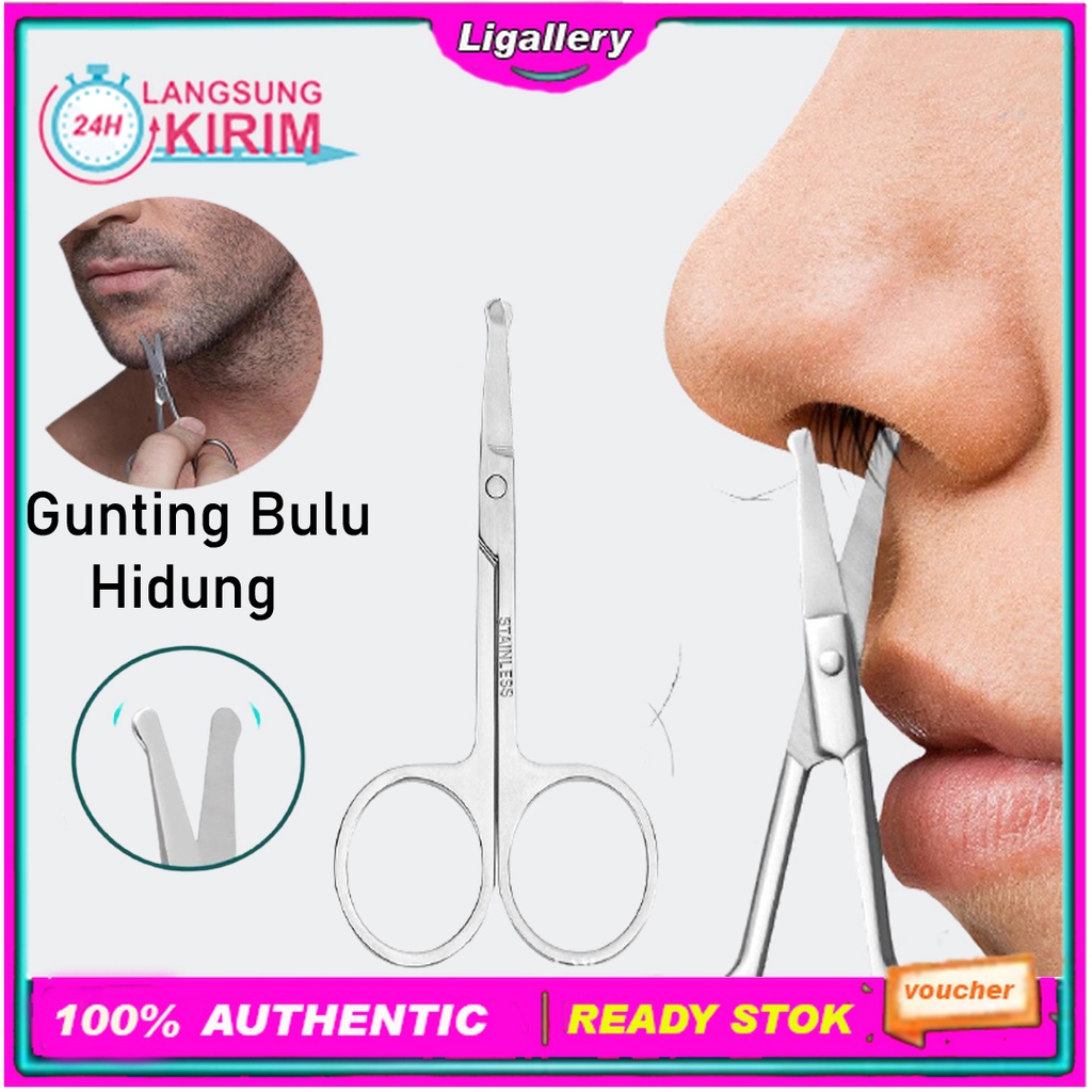 

[BISA COD] 1Pcs Gunting Bulu Hidung Gunting Kumis Gunting Bulu Jenggot Gunting Kecil Stainless Steel