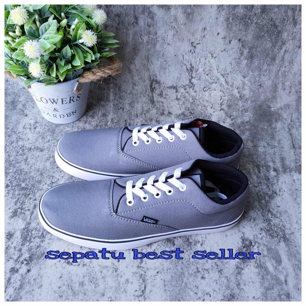 Sepatu Vans_Era Authentic warna abu Sepatu sekolah kuliah gaya