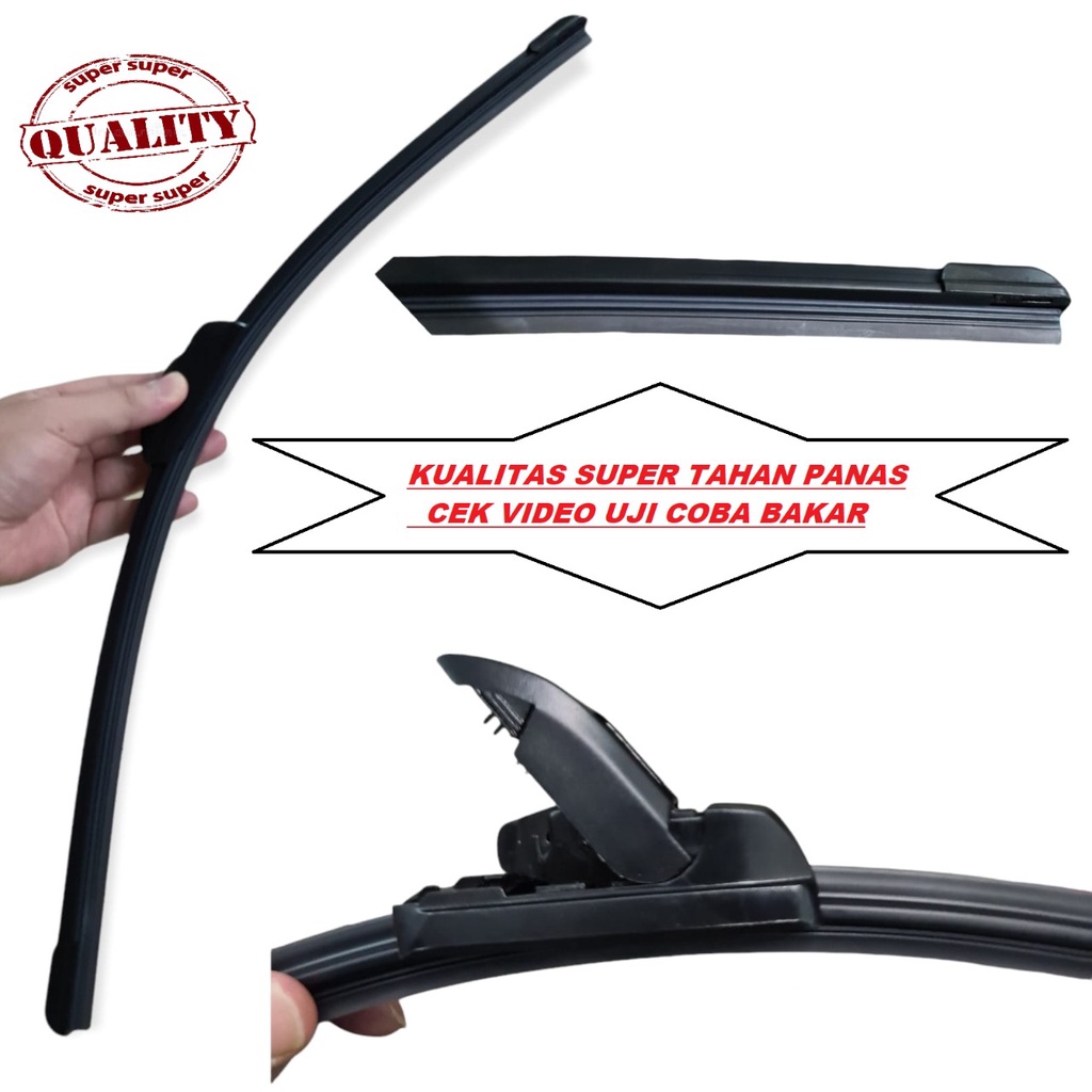 Wiper Mobil Wiper Frameless silikon universal semua jenis mobil