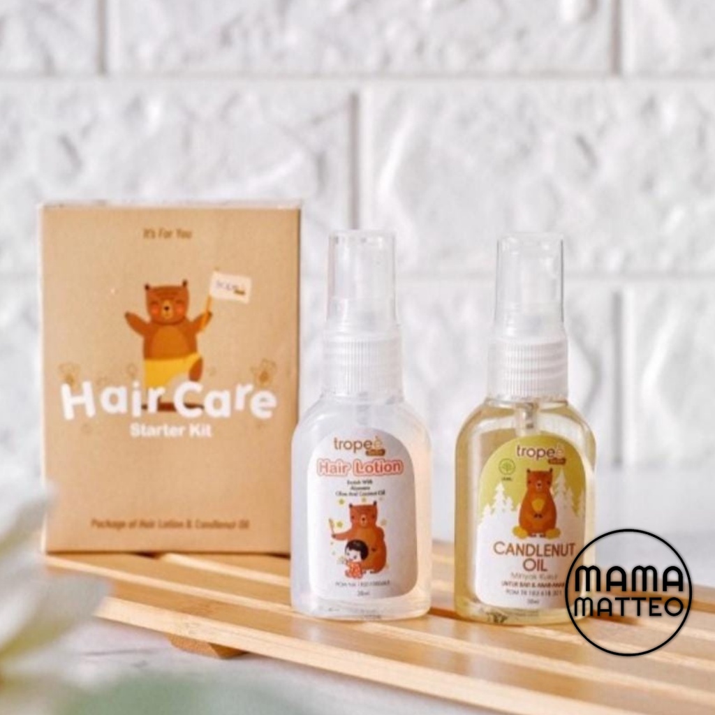 TROPEE BEBE Hair Care Starter Kit / Ultimate Travel size / Mini Tester Candlenut Oil Minyak kemiri Shampoo Hair Lotion 30ml / BANDUNG