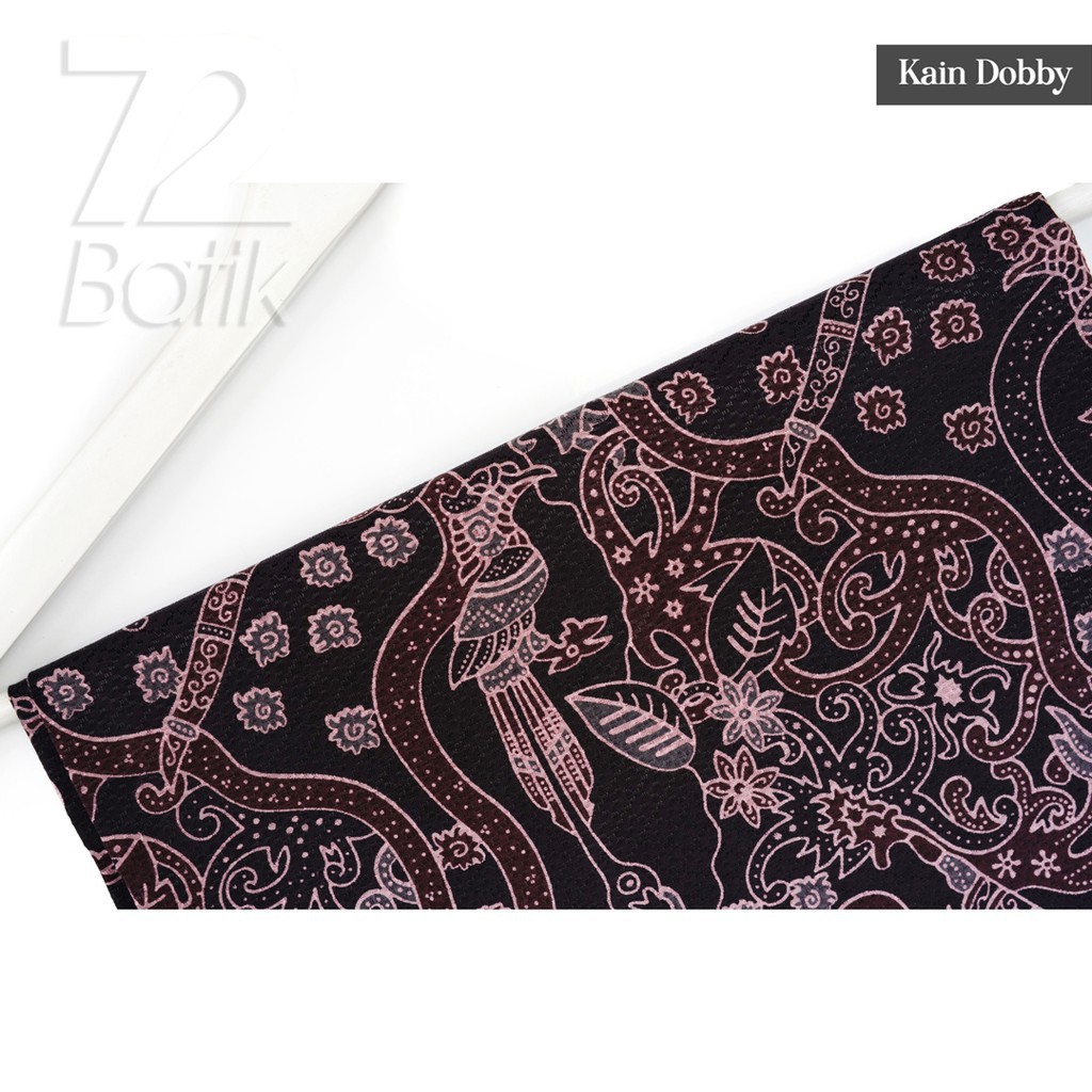 BAHAN BATIK PREMIUM Dobby Motif Burung Asmat Warna Hitam Ireng Item Dolbi Dobi Doby 723750 Cap 72 Jarik Jarit Samping Kebat Panjang Batik Dobby Modern Premium Bahan Seragam Batik Pernikahan Kantor Keluarga Murah Kamen Jadi Batik Bali Lembaran