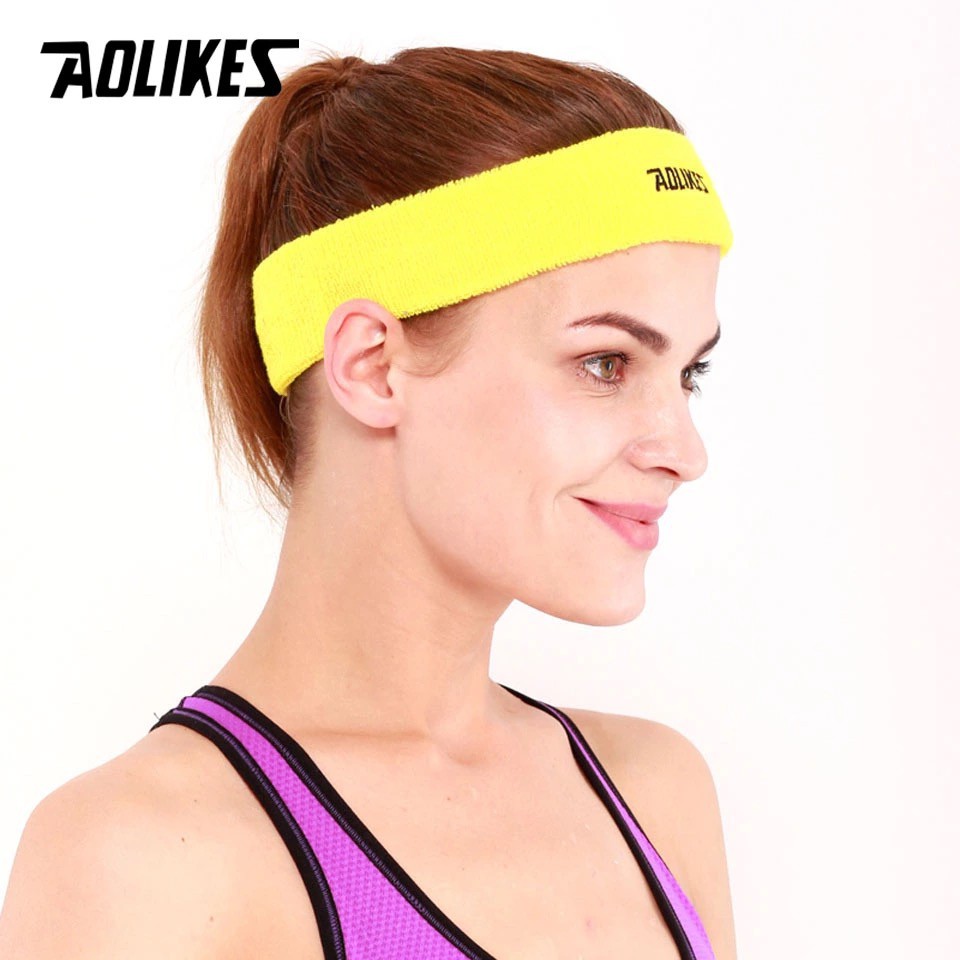 AOLIKES 2108 Cotton Headband Sport Yoga / Gym - Headband Bandana Handuk Ikat Kepala Olahraga