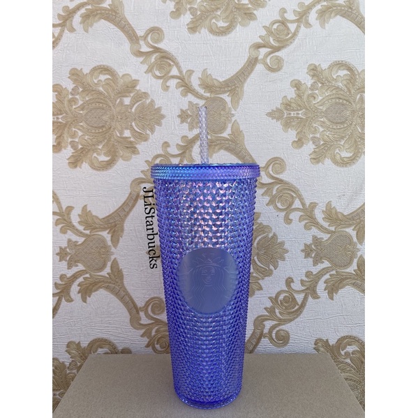 Starbucks Translucent Blue Studded Cold Cop