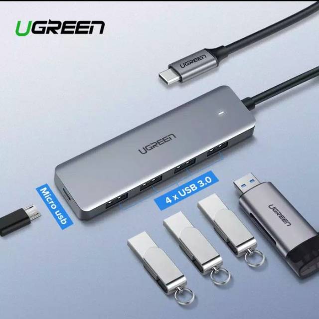 Ugreen Hub Splitter Type C 4 Ports High Speed Original