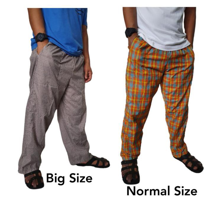 PRODUK TERBAIK Celana Panjang Santai Jumbo Wanita Pria Celana Katun Celana Tidur - Pilih Warna,