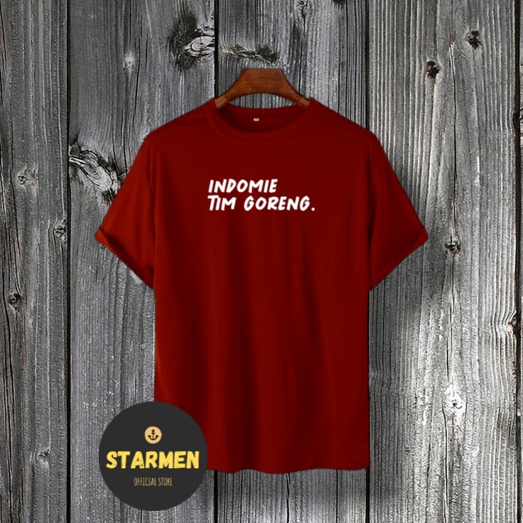 Kaos Distro Pria T-Shirt Motif Kata Kata INDOMIE TIM GORENG