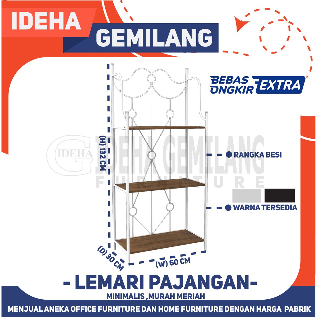 Lemari Pajangan Minimalis tanpa bulatan Murmer