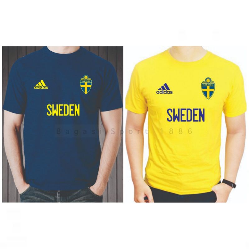 Baju T-Shirt Tees Kaos Bola Negara Swedia Combed T Shirt Tshirt Piala Eropa Dunia 2020 NOBAR 2021 eu
