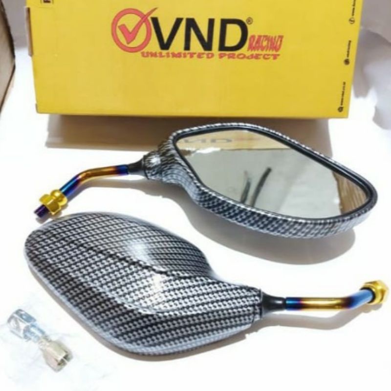 Spion Click Honda Vario / Sepion model thailand vario honda yamaha full hitam dan Carbon 2tone-4