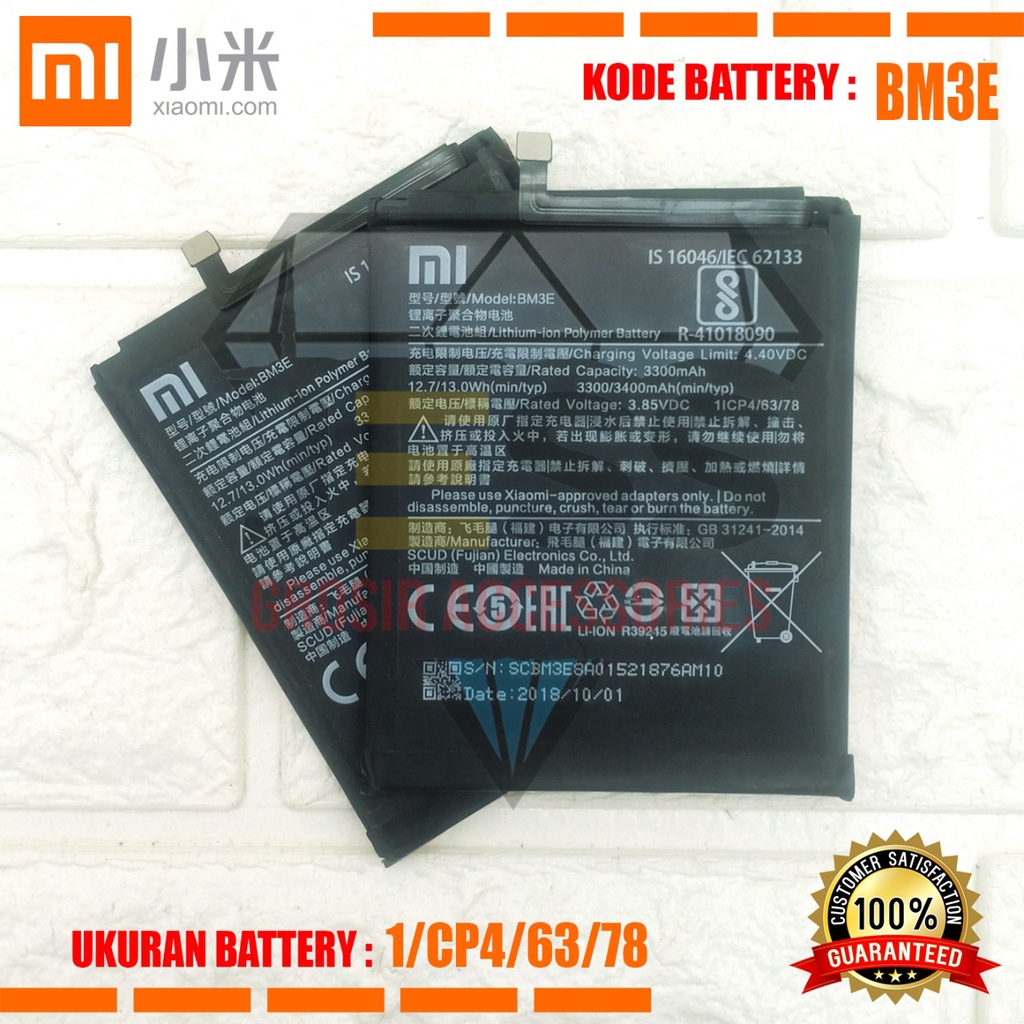 Baterai Battery Original Xiaomi BM3E BM-3E Tipe HP Batre XIAO MI 8 - M1803E1A - M1803E1C - M1803E1T - M1808D