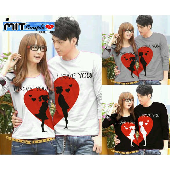 BAJU PASANGAN KAPEL | KAOS COUPLE MOON LOVE LP