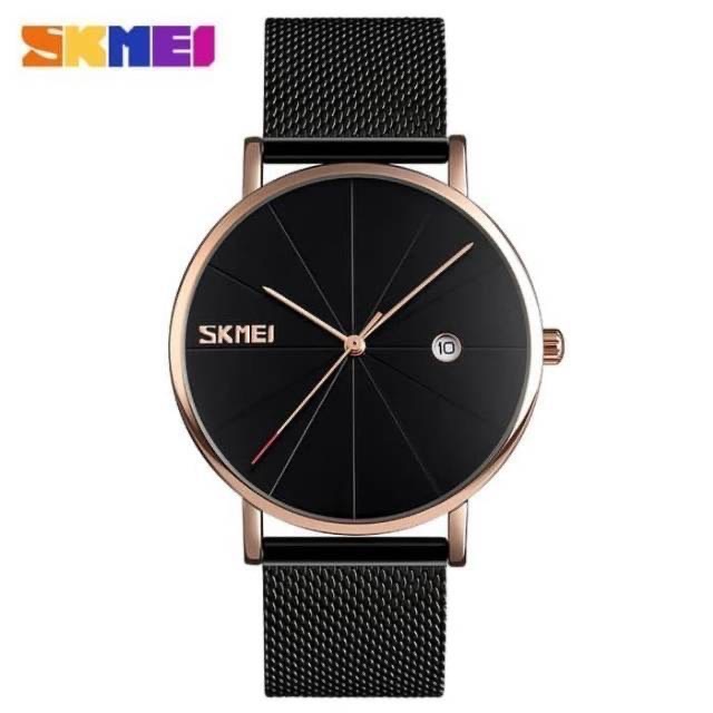 Jam Tangan Pria Analog SKMEI 9183 Black Black Water Resistant 30M