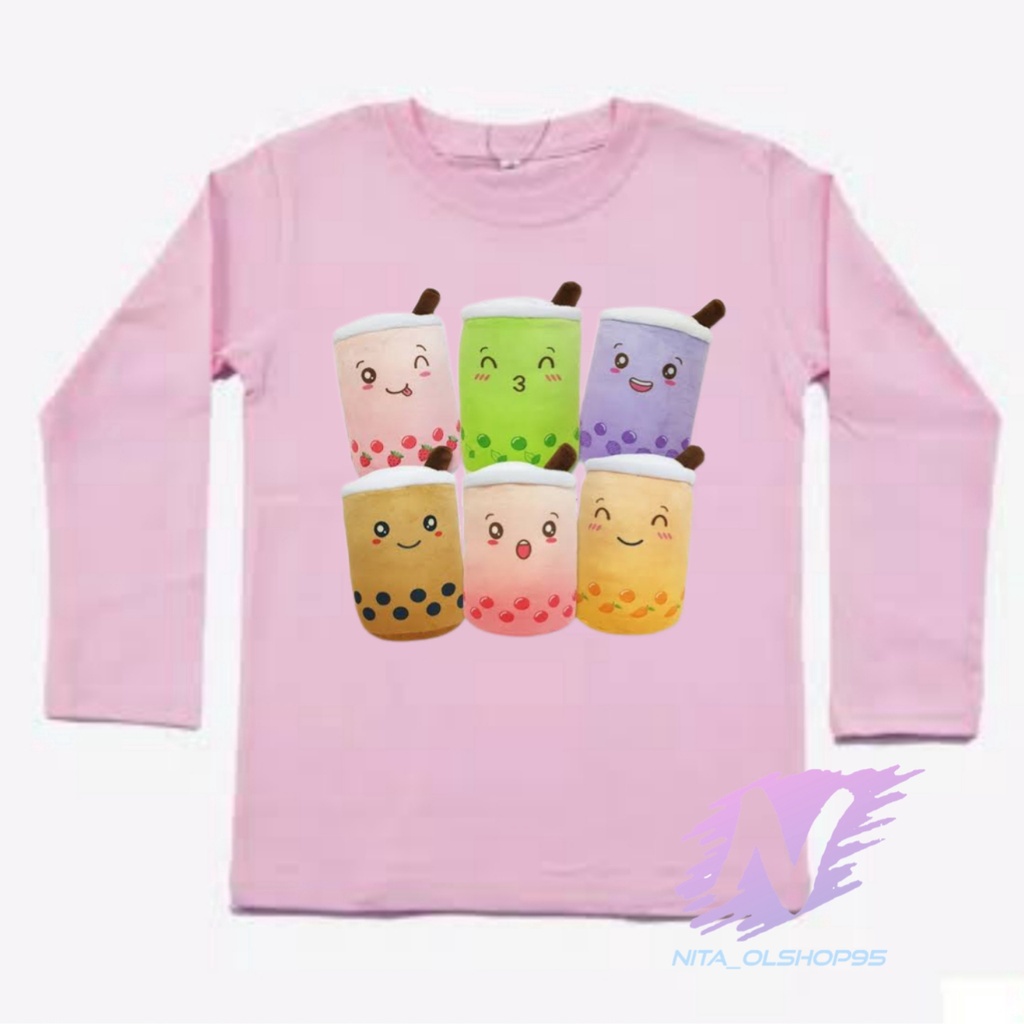 kaos boneka boba anak lengan panjang