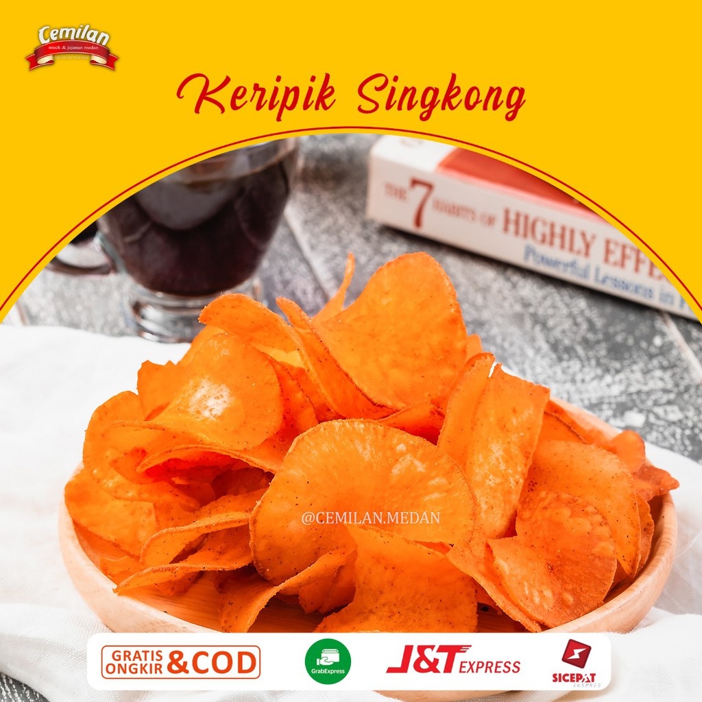 

KERIPIK SINGKONG / KERIPIK UBI BALADO, JAGUNG, ORIGINAL, KARI