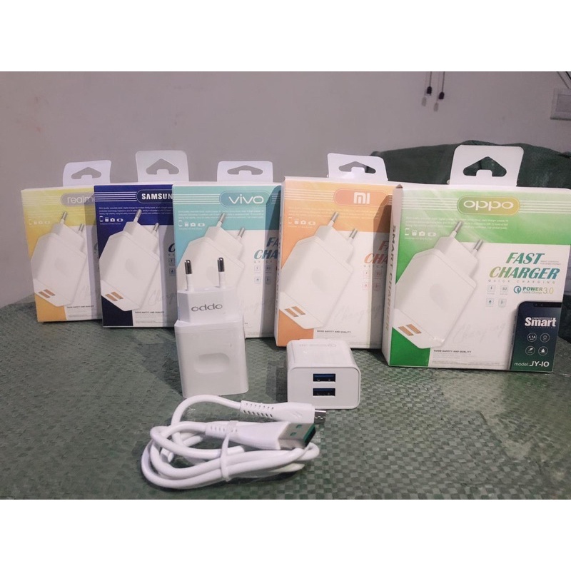 PROMO CHARGER BRAND JY10 2USB KABEL MICRO SAMSUNG