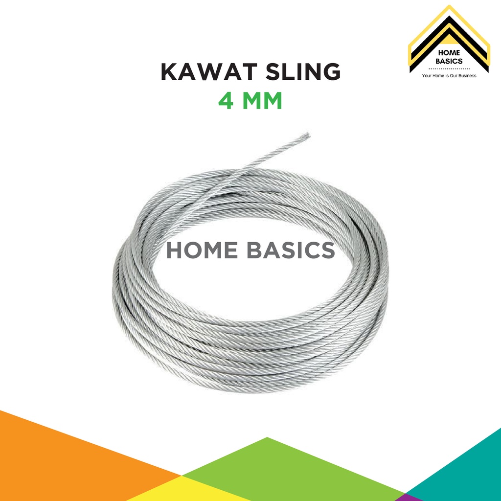 Kawat Sling 4 mm / Kabel Seling / Tali Kawat / Wire Rope