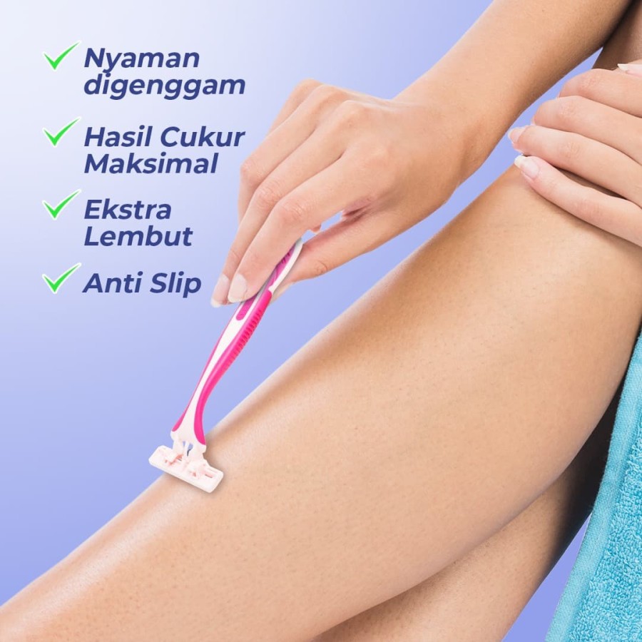 Bagus Yamazaki Max Pro Women Razor Pisau Alat Cukur Wanita Mata 3 Sweda isi 2 Cukuran