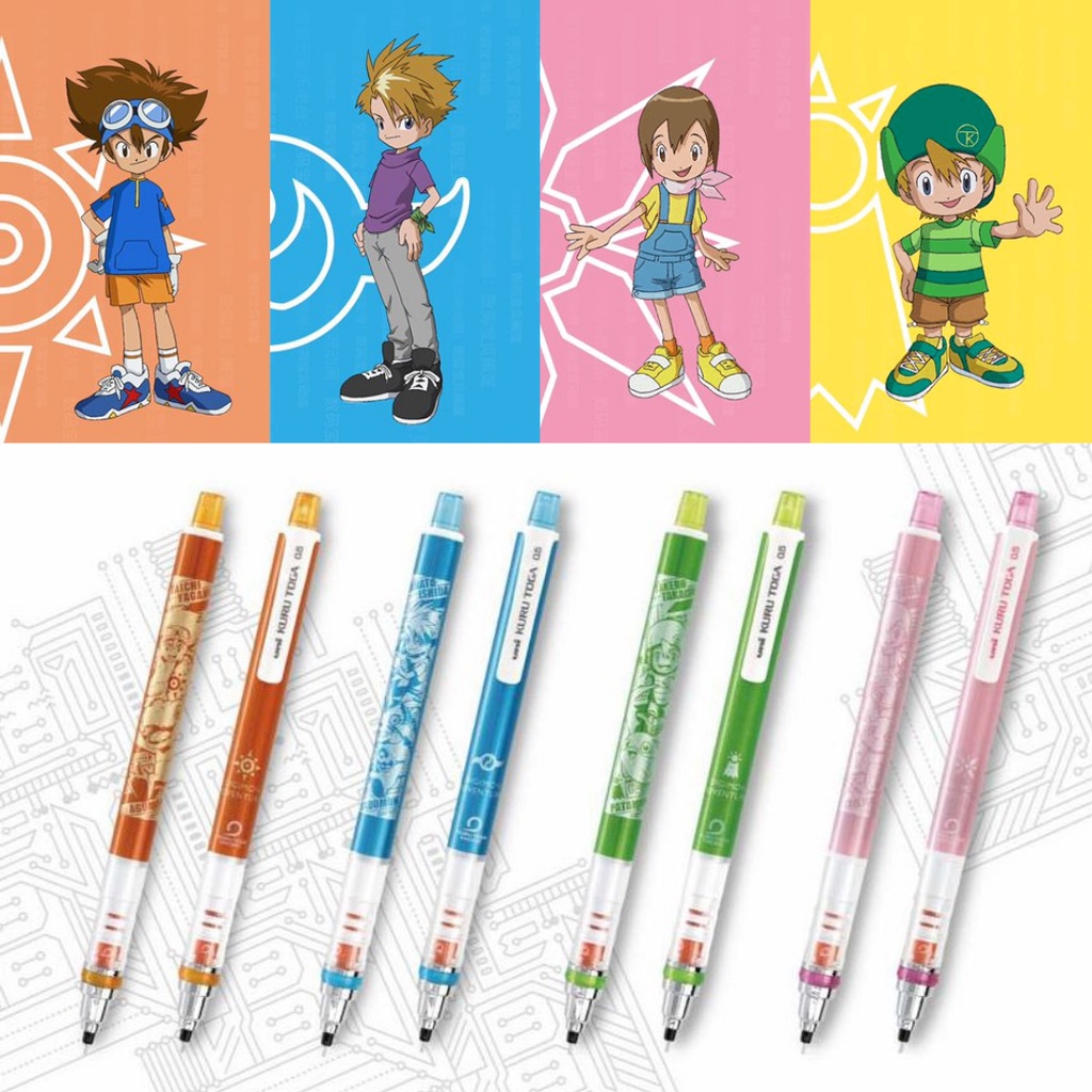 

Uni Kuru Toga Kurutoga Ensky Digimon Adventure Digital Monster Digivice Mechanical Pencil 0.5mm Limited Edition