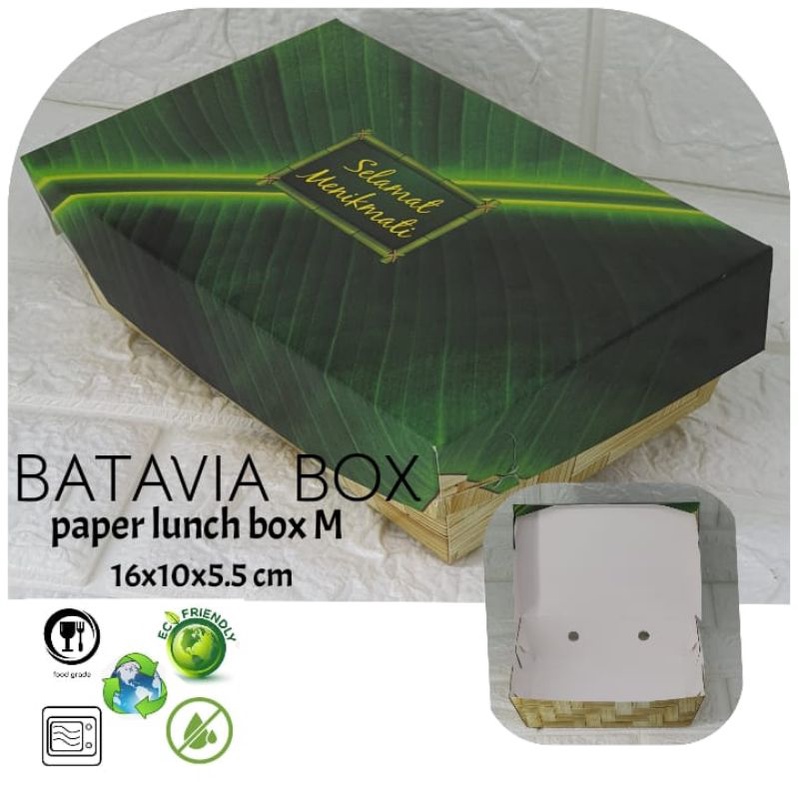 Papperbox/kotakmakan/papper lunch uk M 16x10x5,5