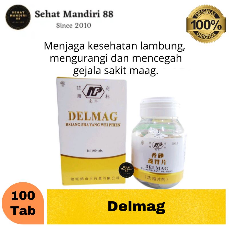 Delmag Pil / Siang Sha - Obat Herbal untuk Asam Lambung dan Maag 100's