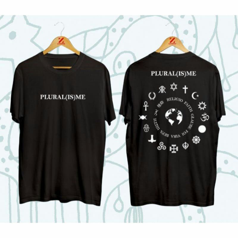 100% COTTON COMBED 30S,, KAOS PLURALISME, KAOS AGAMA, KAOS SANTRI, KAOS ISLAM, KAOS HINDU, KAOS BUDH