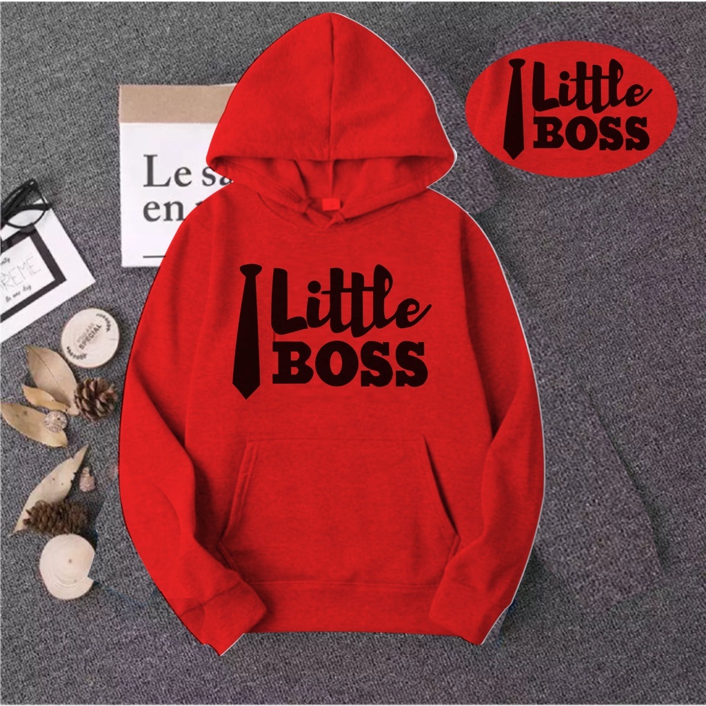 JAKET ANAK SWEATER HOODIE SABLON LITTLEBOSS KEKINIAN TERBARU BAHAN FLEECE USIA 2TAHUN SAMPAI 12TAHUN LAKI LAKI PEREMPUAN