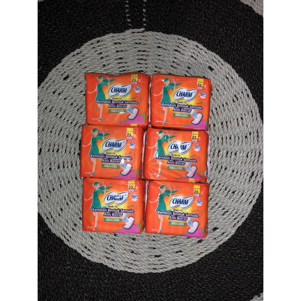 Charm Pembalut Body Fit 23Cm Non Wing Isi 8 Pads Softex Charm Wanita Extra Maxi Anti Bocor Softek Unicharm Original Ekonomis Kembali Bentuk Semula