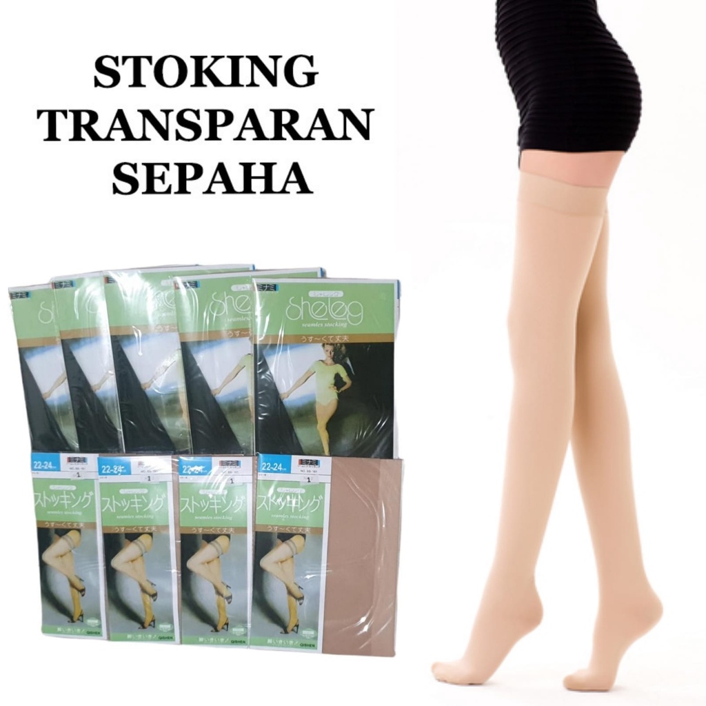 Kaos Kaki Stocking Sepaha Stocking Kulit Sepaha Transparan  Stoking Wanita Sepaha Warna Kulit dan Hitam