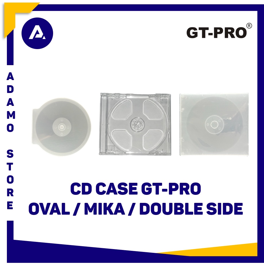 Tempat / Kotak CD DVD Case Casing Oval / Mika / Plastik Double Side GT-Pro