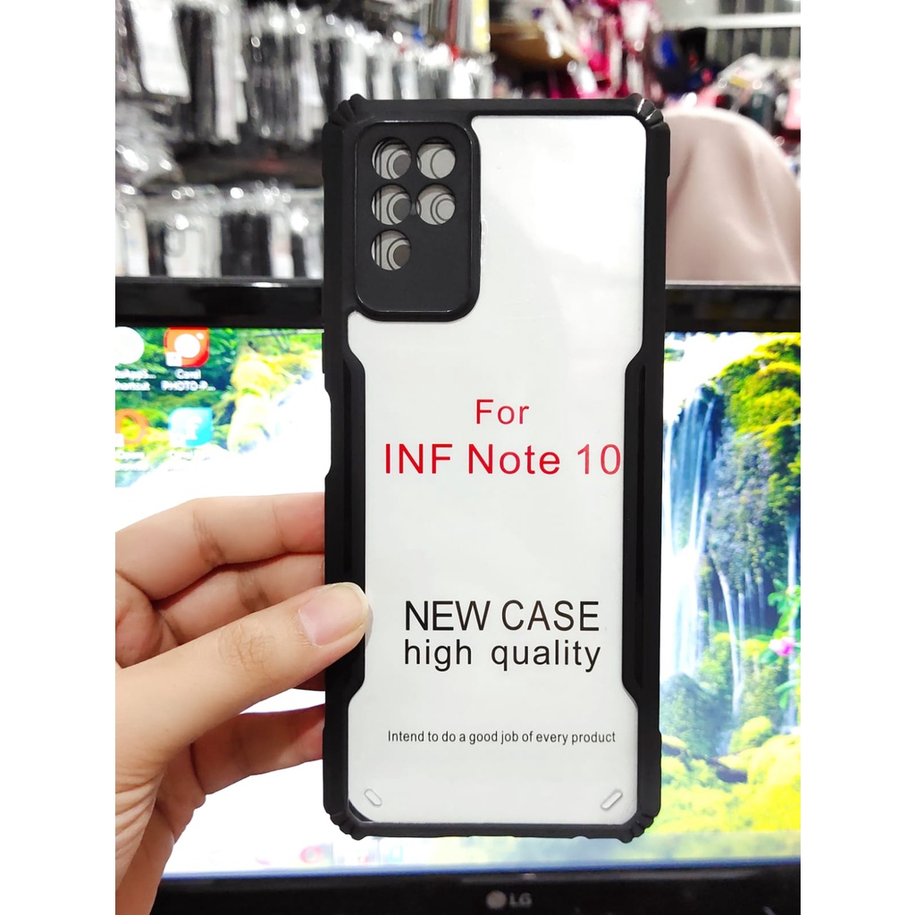 Anti Shocking Infinix Note 10 X693 6.95 Inchi Hardcase List Hitam Acrylic Case