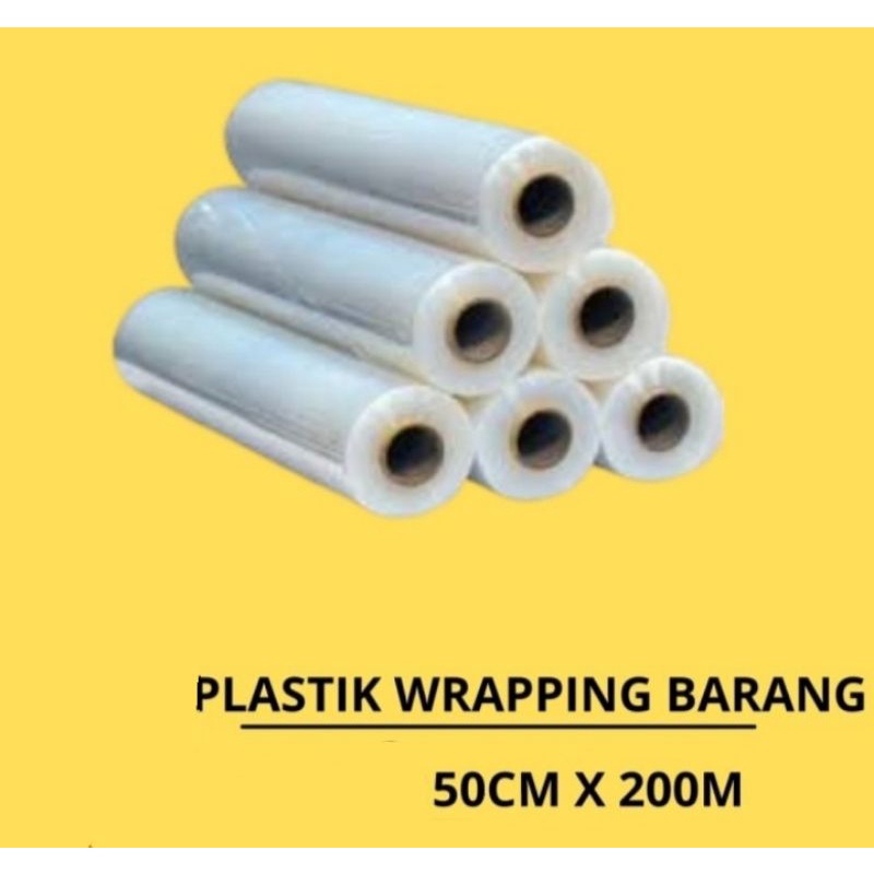 

Stretch Film Packing / Plastik Peking / Plastik Pembungkus Barang Ukuran L 50cm x P 200 M