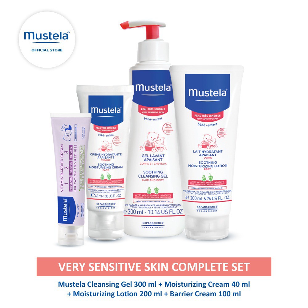 MUSTELA Baby Care Series / Perawatan Bayi / Cleansing Gel / Facial Cream / Body Lotion