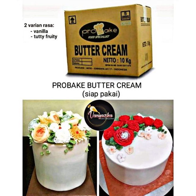 1 karton Buttercream siap pakai Probake 10kg