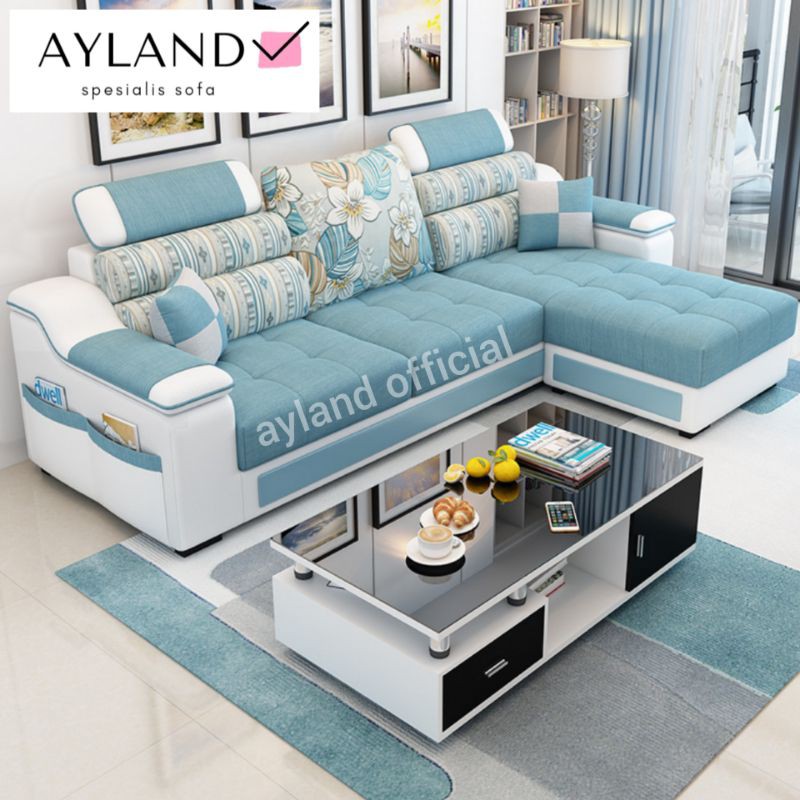 Sofa Set Leter L Ruang Tv Modern Murah Untuk Keluarga