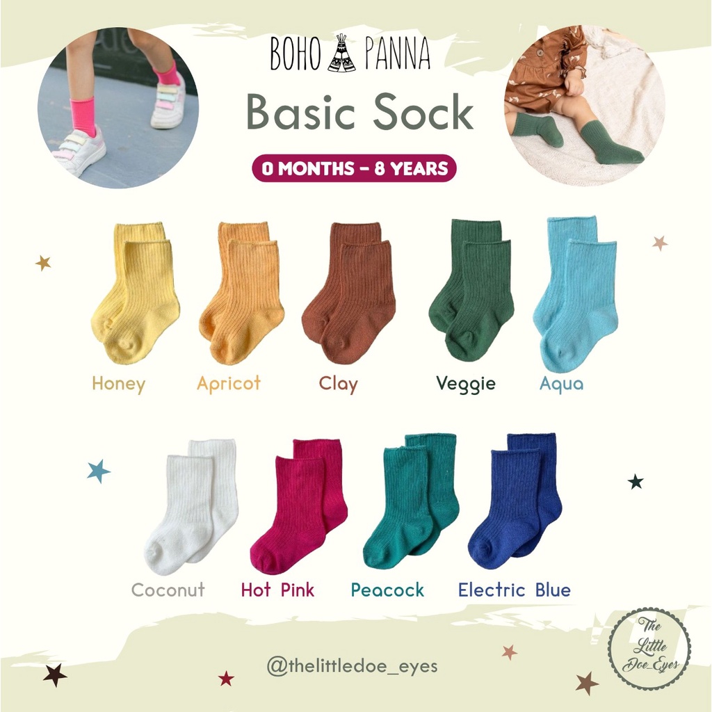 Bohopanna Basic Sock Vol.2 Kaos Kaki Anak Bayi