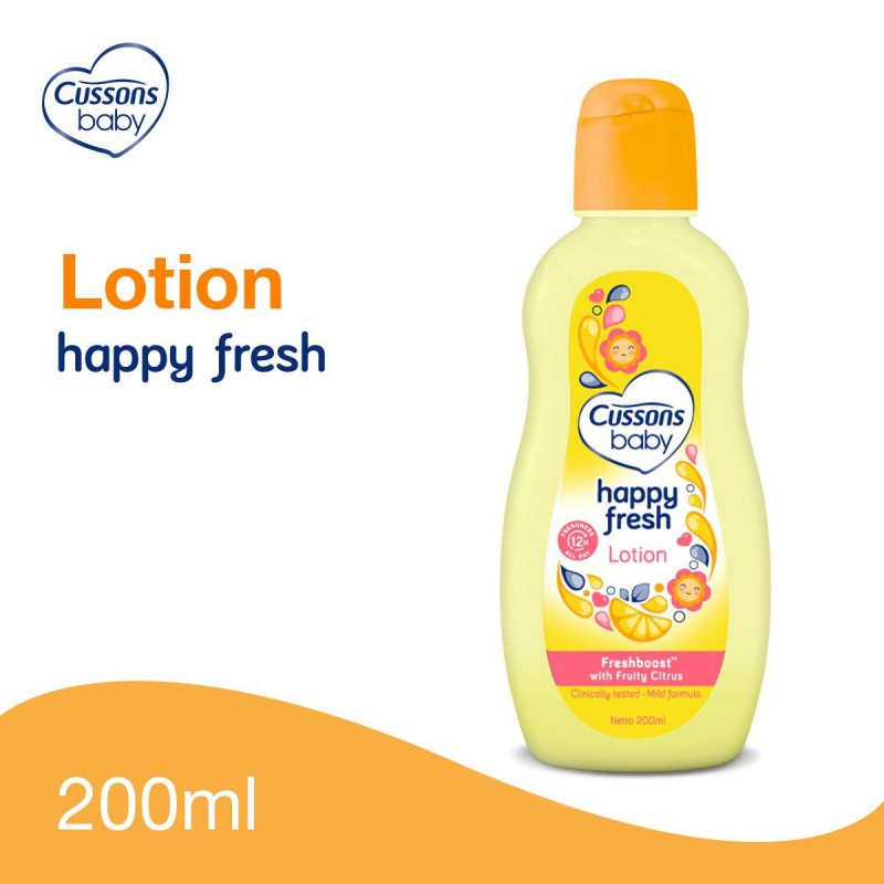 Cussons Baby Lotion Happy Fresh 200ml 03515 - Lotion Bayi