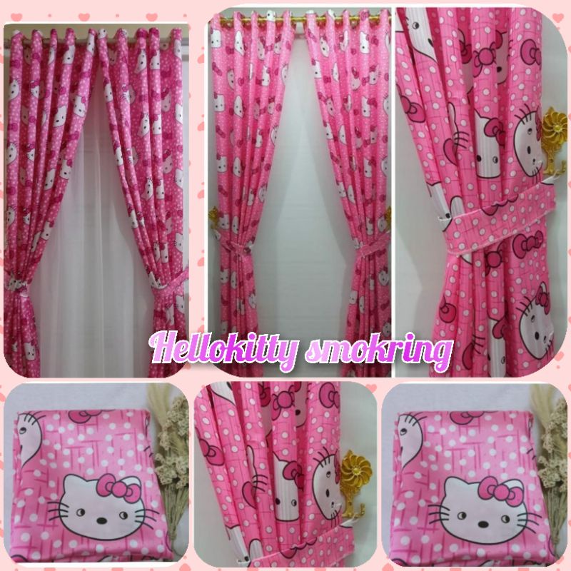 GORDEN KARAKTER HELLOKITTY MURAH GORDEN JENDELA PINTU MODEL SMOKRING