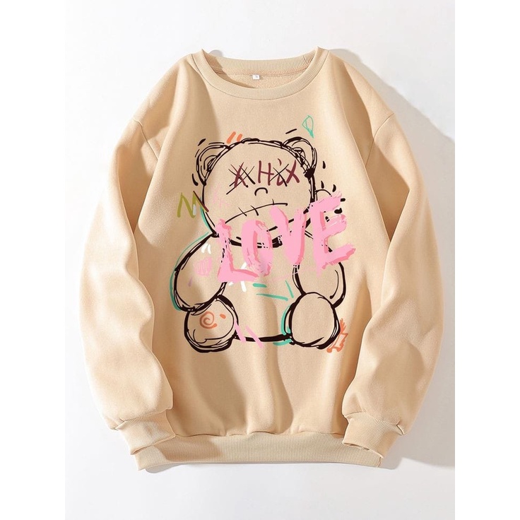 Sweater Wanita Grosir Berkualitas - Love Bear Basic