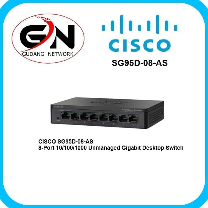 CISCO SG95D-08-AS 8-Port Gigabit Desktop Switch / CISCO SG95D08