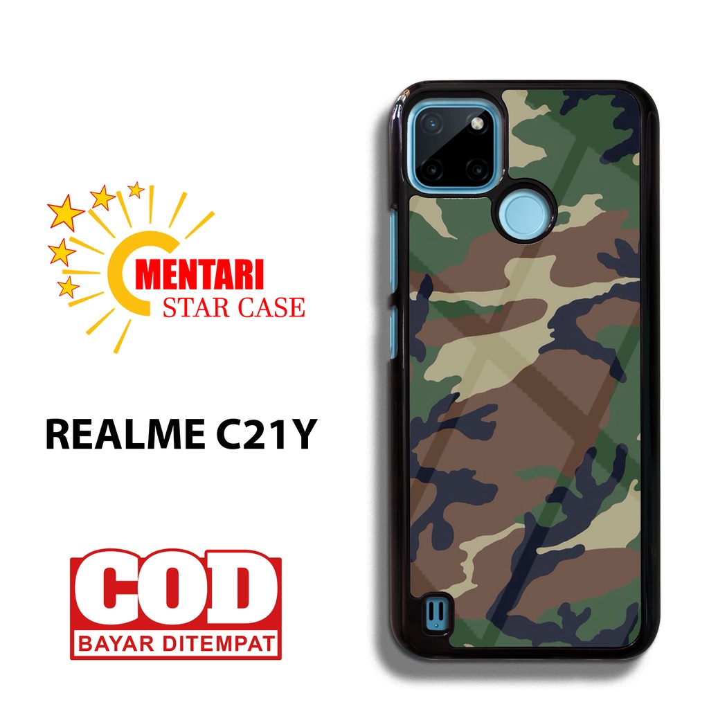 Case REALME C21Y MOTIF ARMY Mentari Casing Casing hp Case hp Motif case Motif Casing Casing Hardcase