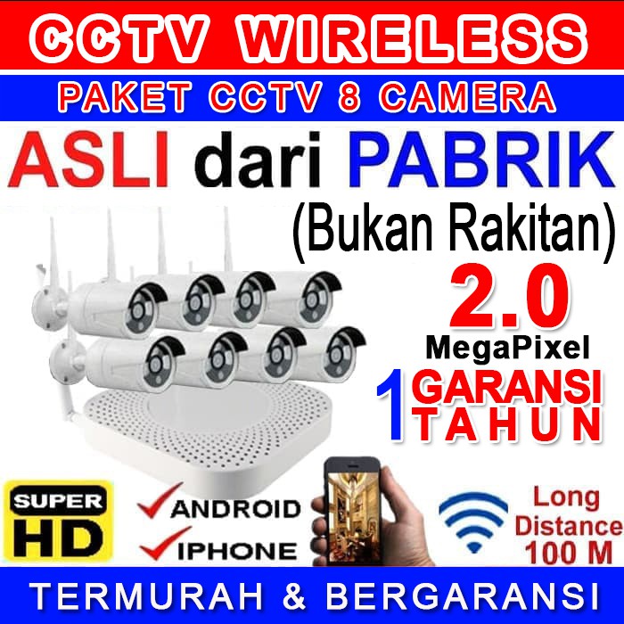 WIRELESS CCTV / KAMERA CCTV / CCTV / PAKET CCTV / TERBARU