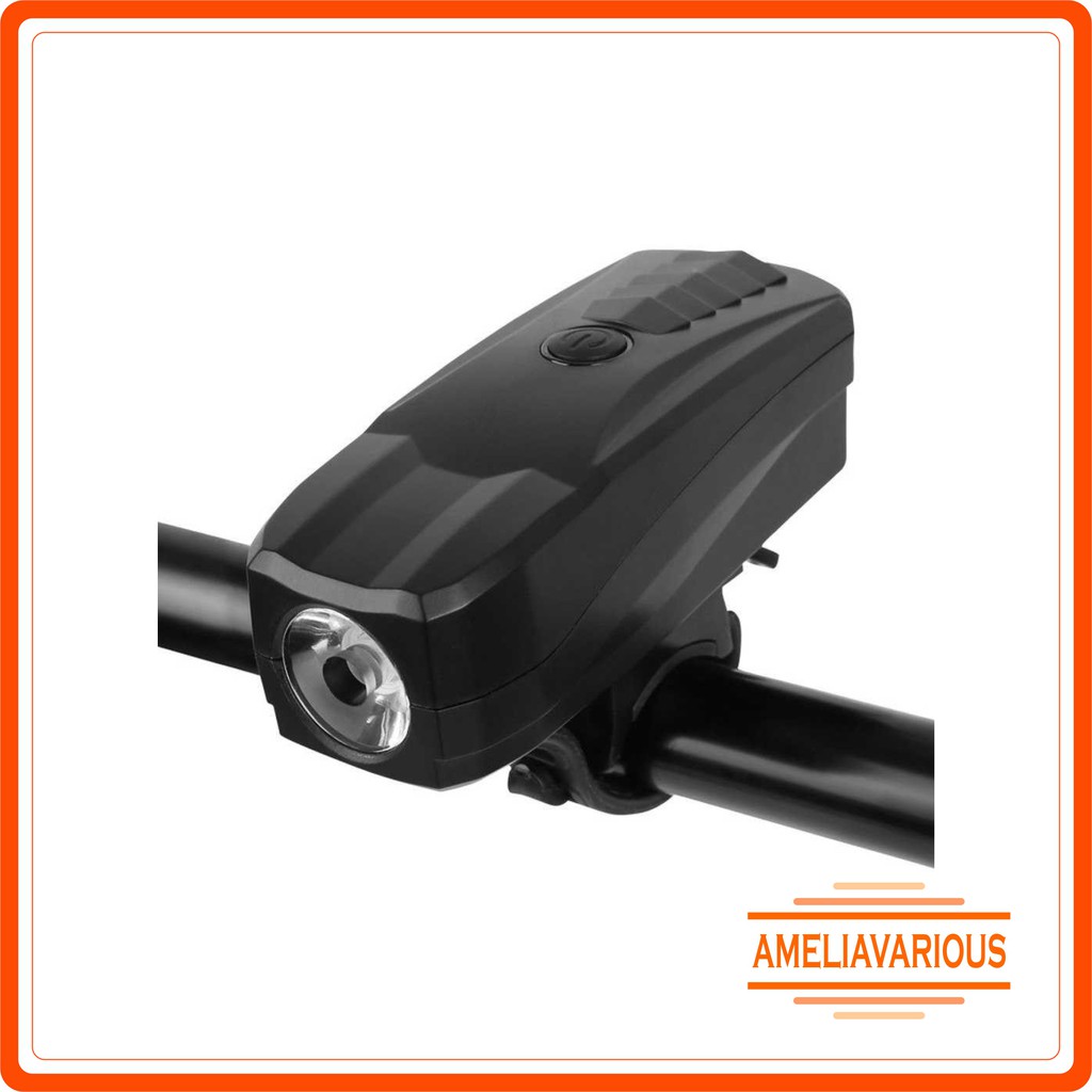 Lampu Sepeda Klakson Alarm Waterproof Tahan Air Anti Theft USB Cas Charging