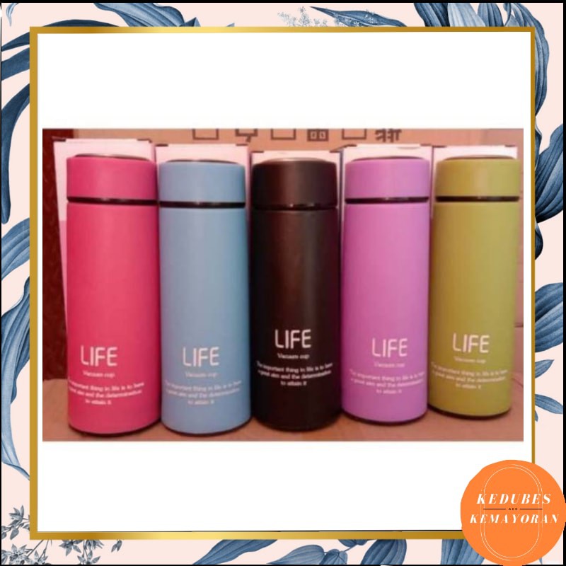 Botol Minum Kaca Life 450 ML / Botol Kaca Life [KK]