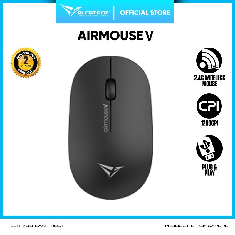 Mouse Wireless Alcatroz Airmouse V | 1200 CPI | Ergonomic Design