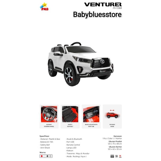 Mainan mobil aki TOYOTA FORTUNER LEGENDER M7588 dan TOYOTA VENTURER M7288-2