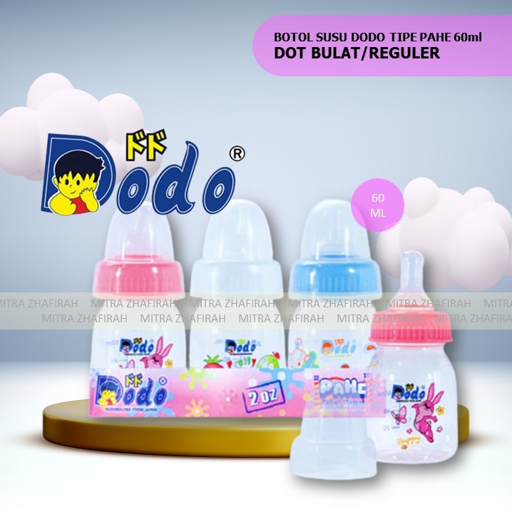 ✅MZ✅ Botol Susu DODO PAHE 60ml 2oz Dot Bulat - Botol Susu PAHE 60ml 2oz DODO