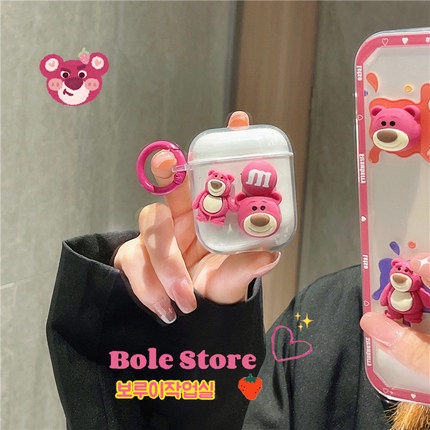 Soft case airpods 3 1 2 Pro 3 Pro 2 Motif Kartun lotso bear