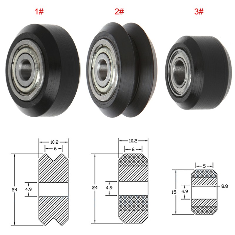 Vivi Pom 625zz Mr105Zz Idler Pulley Gear Pasif Perlin Tipe V Untuk Printer 3d