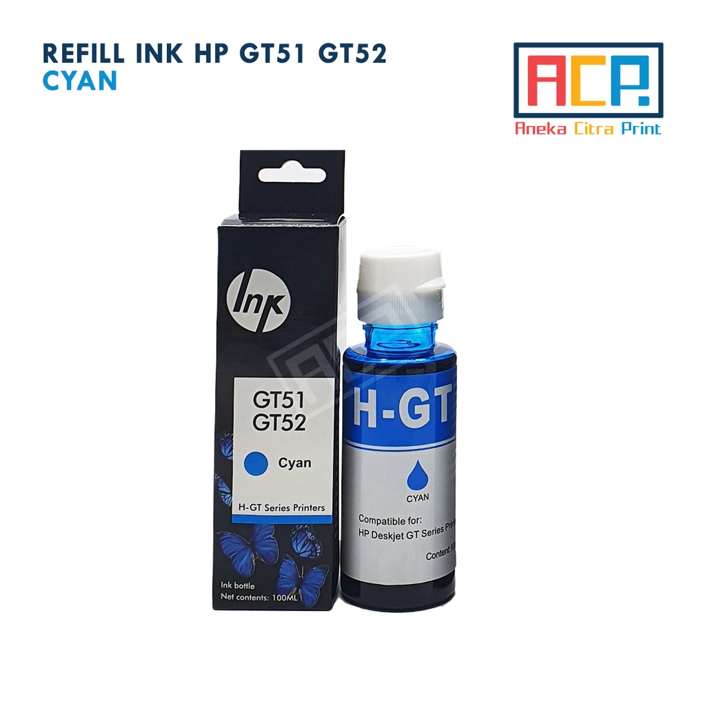 ACP Premium Refill Ink GT51 GT52 - Tinta Dye HP 115 315 415 450 510 515 550 610 615 - Set